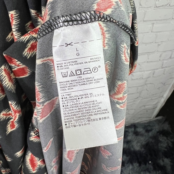 👗|•BANANA REPUBLIC•| Dark Grey Graphic Dress Size Large - Picture 7 of 8